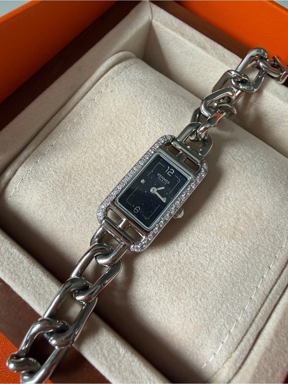 Hermes Nantucket Diamond watch, Small model, 29 mm